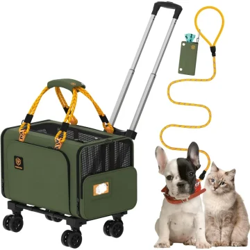 Expandable Wheeled Pet Carrier TSA 18x11x11 1