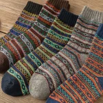 Vintage Warm Winter Socks 5 Pair Set 2