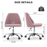 Armless Ergonomic Swivel Office Chair 2
