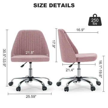 Armless Ergonomic Swivel Office Chair 2