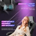 PVC Gaming Chair with Footrest and Lumbar 5