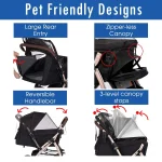 Heavy Duty Pet Stroller for Dogs and Cats 4