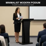 Metal Podium Desk for Church School Office 5