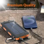 20000mAh Solar Power Bank Portable Solar Charger Waterproof Dual 5V USB Ports 2 LED Light Flashlight For Cell IPhone Outdoor 3 | PricZone