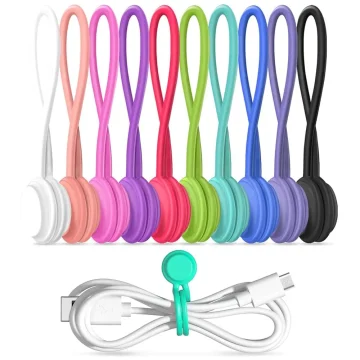 10 Pc Magnetic Reusable Cable Organizer Ties 1