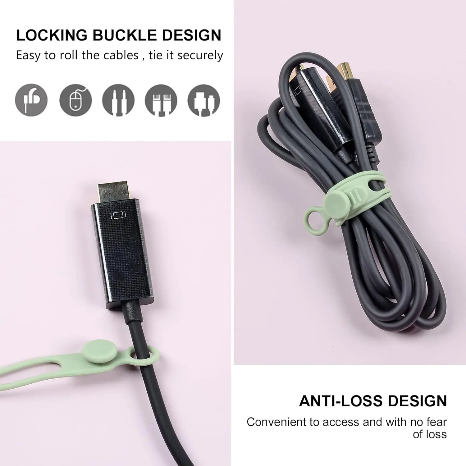 30Piece Reusable Silicone Cable Tie Set 6 | PricZone 30 Piece Reusable Silicone Cable Tie Set 6 | PricZone