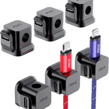 6-Pack Black Cable Clips for Desk Wires 1