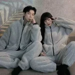 Coral Fleece Winter Pajama Set for Couples 2 | PricZone