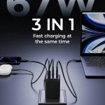 67W GaN USB C 3 Port Fast Charger 2 | PricZone
