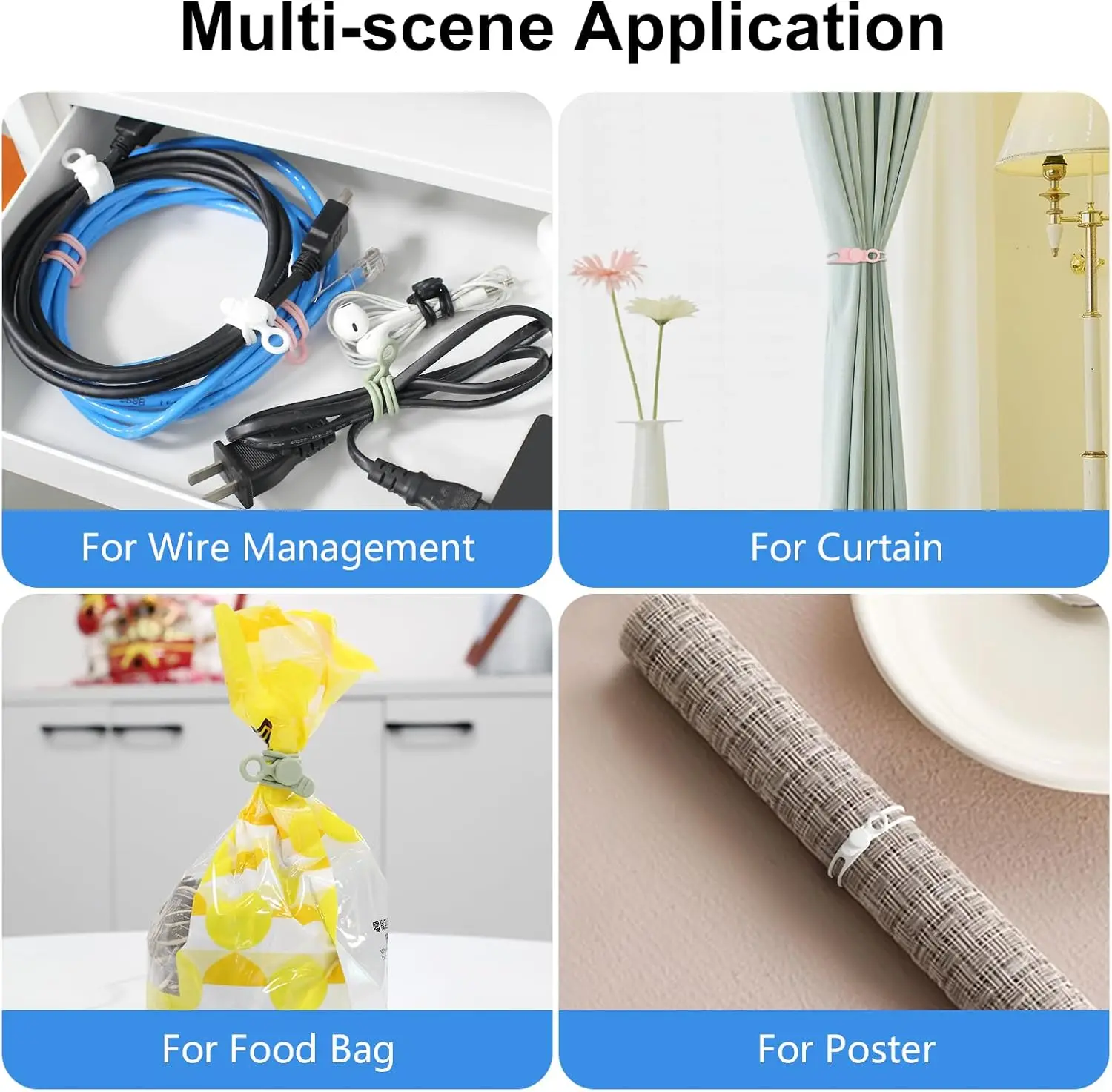 30Piece Reusable Silicone Cable Tie Set 5 | PricZone 30 Piece Reusable Silicone Cable Tie Set 5 | PricZone