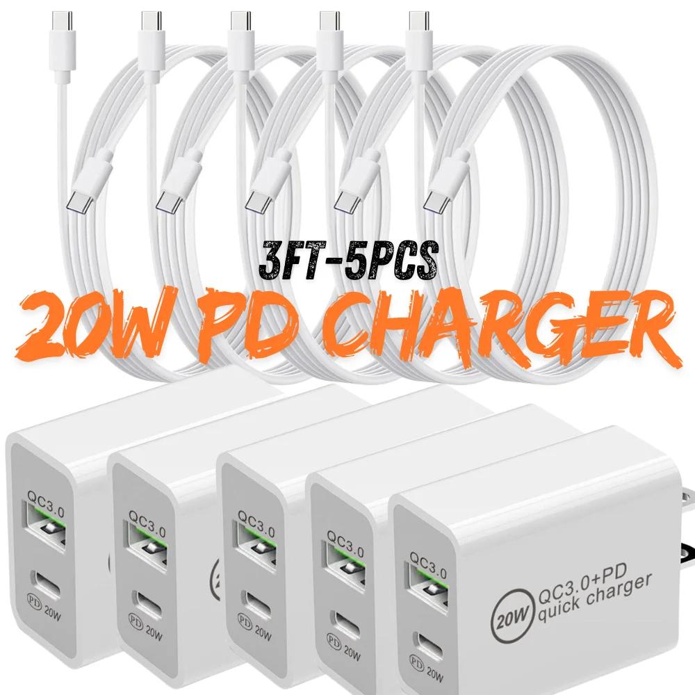 5 Pack 20W USBC Fast Charge Cable 3FT 1 | PricZone 5 Pack 20W USB C Fast Charge Cable 3FT 1 | PricZone