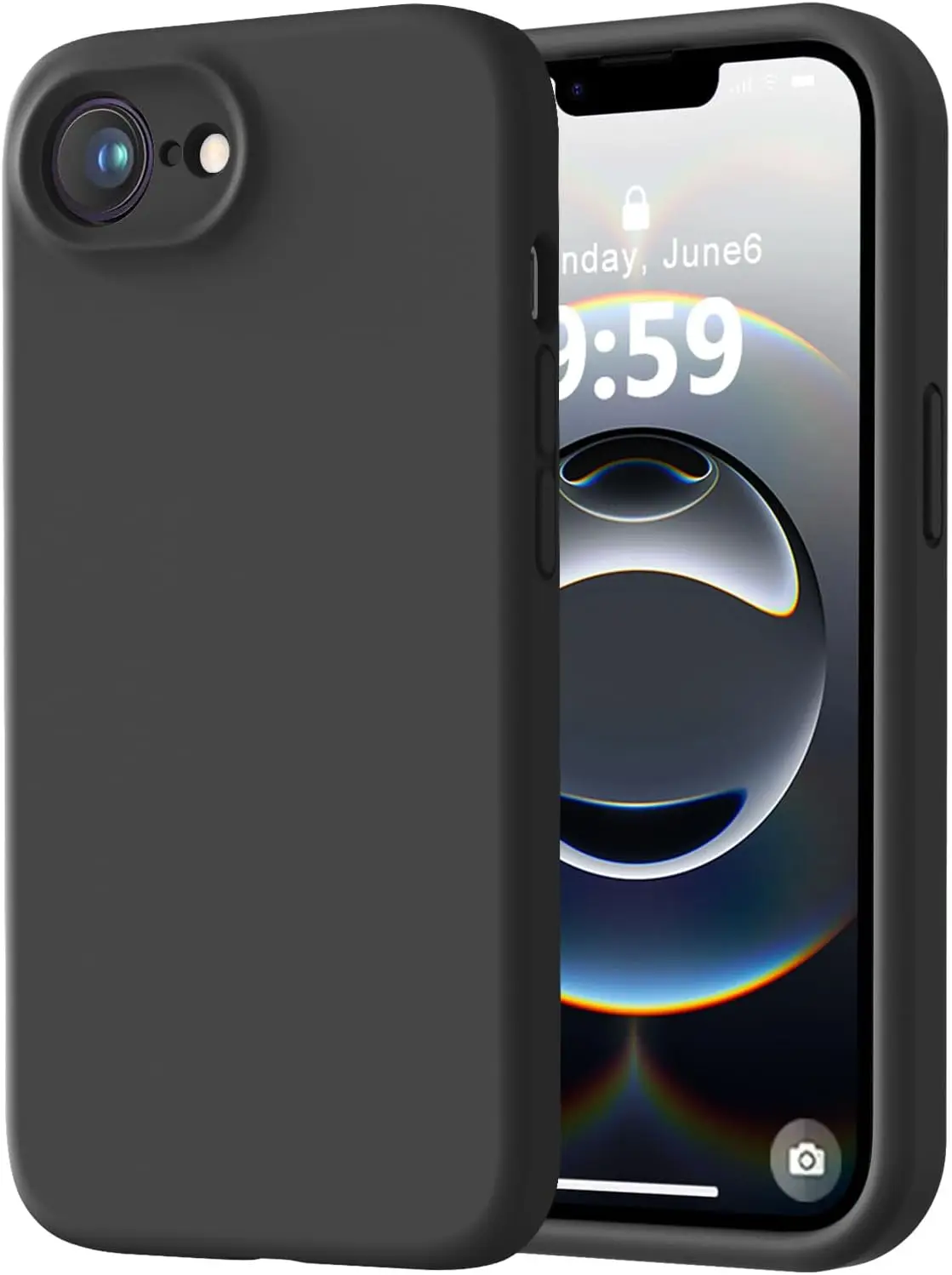 Black Shockproof Silicone iPhone 16e 17e Case 1 | PricZone Black Shockproof Silicone iPhone 16e 17e Case 1 | PricZone