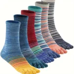 Colorful Five Toe Mid Calf Sport Socks 1 | PricZone