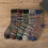 Vintage Colorful Winter Crew Socks 5 Pair Set