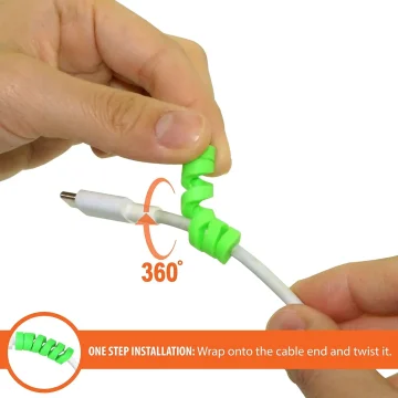 100pc Multicolor Silicone Cable Protectors 2