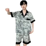 Short Sleeve Satin Pajama Set 4 | PricZone