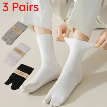 Fashion Japanese Style Tabi Toe Socks for Men Women Summer Fiber Two Finger Socks Kimono Flip Flop Sandal Split Tabi Toe Sock 1 | PricZone