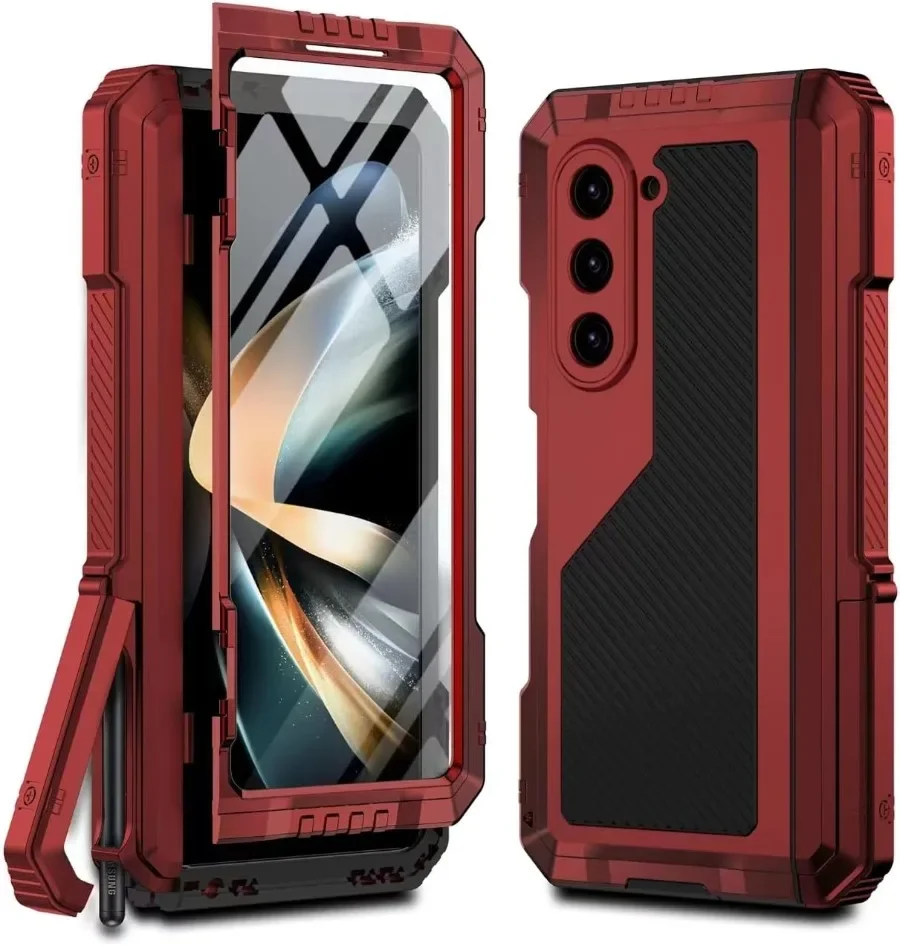 Samsung Z Fold 4 5 6 Armor Stand Case 1 | PricZone Samsung Z Fold 4 5 6 Armor Stand Case 1 | PricZone