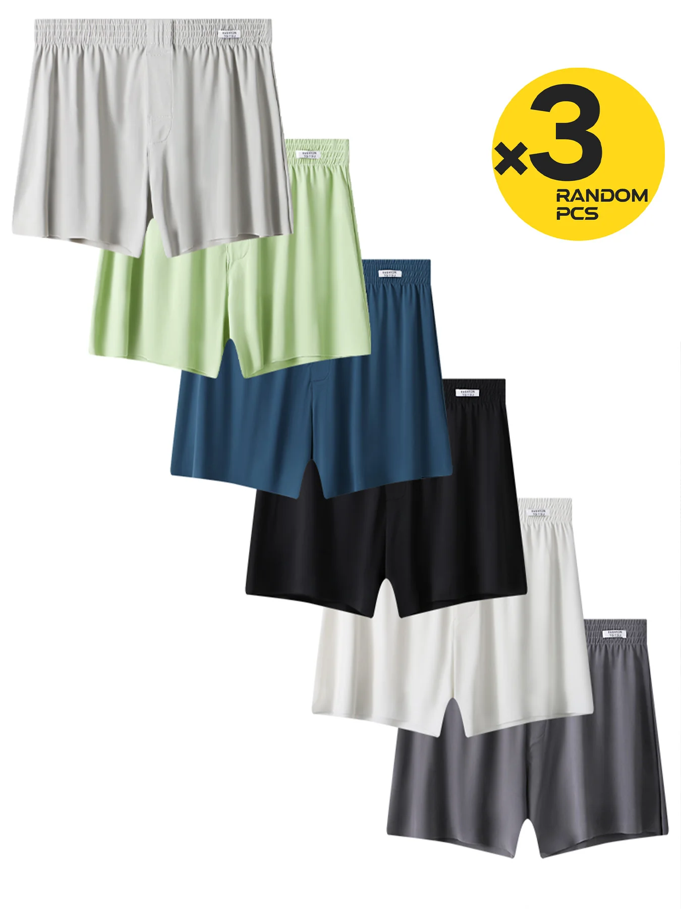 3 Pack Mid Waist Ice Silk Lounge Boxers 1 | PricZone 3 Pack Mid Waist Ice Silk Lounge Boxers 1 | PricZone