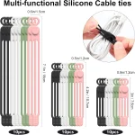 30Piece Reusable Silicone Cable Tie Set 2 | PricZone 30 Piece Reusable Silicone Cable Tie Set 2 | PricZone