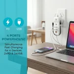 USB C PD Fast Wall Charger Multiport Plug 5 | PricZone