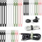 30Piece Reusable Silicone Cable Tie Set 1 | PricZone 30 Piece Reusable Silicone Cable Tie Set 1 | PricZone