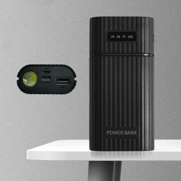 LCD Battery Charger Box with LED Flashlight 1