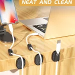 6 Pack Cord Organizers with Strong Adhesive  Magnetic Holders for Cable Management at Home Office Car Desk 6 | PricZone