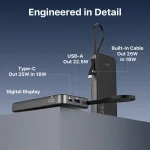 25W 10000mAh Power Bank with BuiltIn Cable 5 | PricZone 25W 10000mAh Power Bank with Built In Cable 5 | PricZone