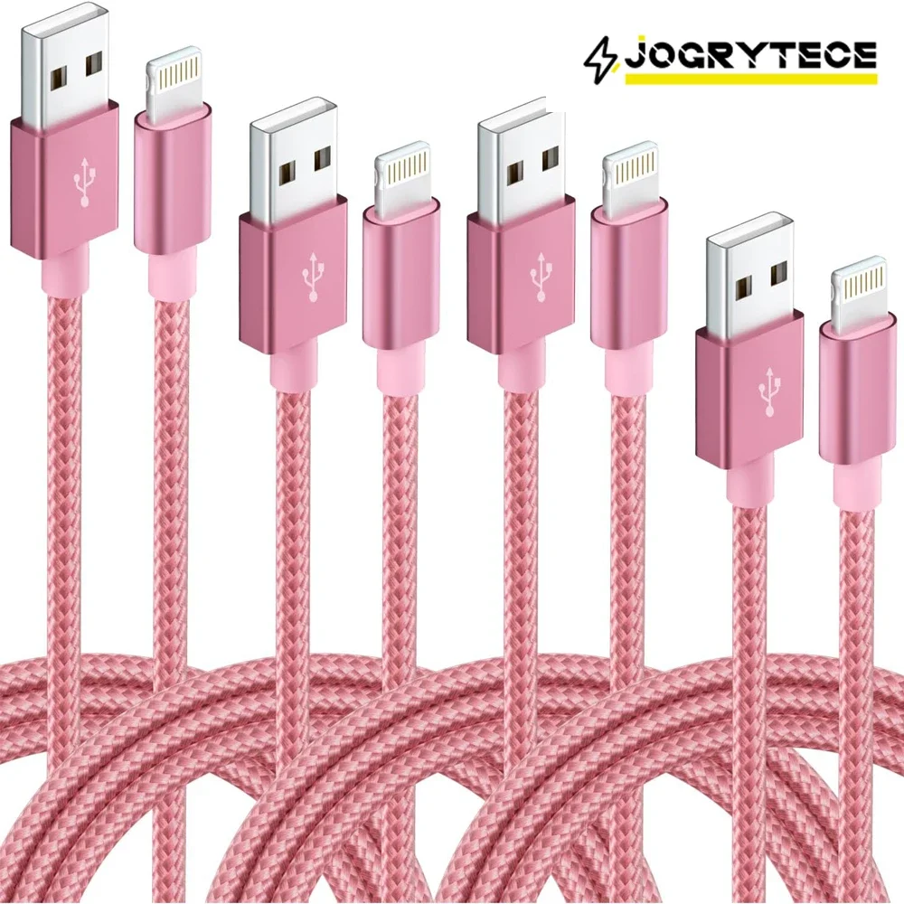4-Pack MFi iPhone Charging Cables 3ft-10ft 7