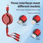 3 in 1 Retractable Fast Charge USB Cable 4 | PricZone