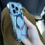 Silver Hollow Magnetic iPhone Case 3 | PricZone Silver Hollow Magnetic iPhone Case 3 | PricZone