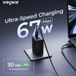 67W GaN USB C 3 Port Fast Charger 1 | PricZone
