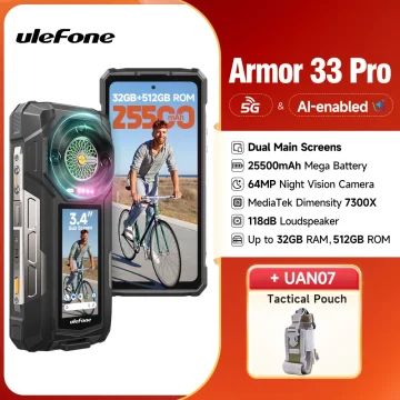 Ships from USUlefone Armor 33 Pro 5G Rugged Phone 25500 mAh 512GB ROM 120Hz Dual Screen NFC Android Smartphone MTK 6 | PricZone