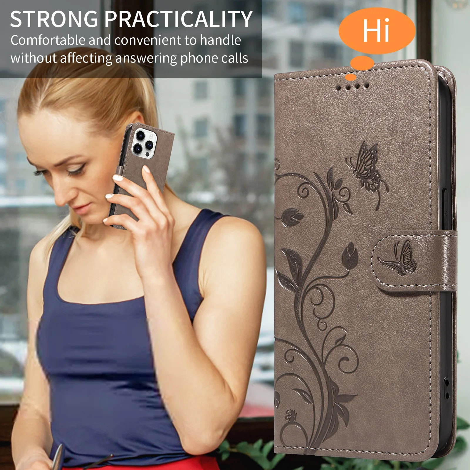 Butterfly Vine Flip Wallet Case for iPhone 6 | PricZone Butterfly Vine Flip Wallet Case for iPhone 6 | PricZone