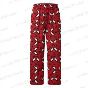2026 Spider-Man Matching Family Pajama Pants Couples Sleepwear Adult Kids Superhero Red Black Lounge PJ Bottoms 2