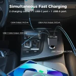 120W 4 in 1 Retractable USB C Car Charger 2 | PricZone