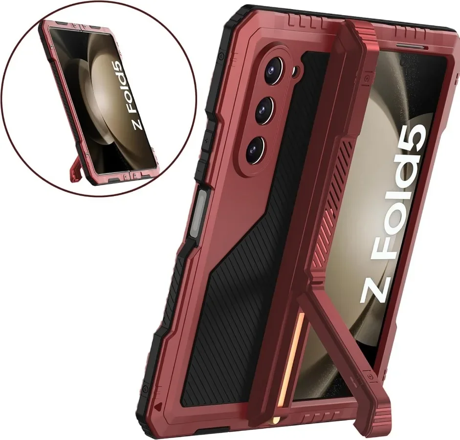 Samsung Z Fold 4 5 6 Armor Stand Case 2 | PricZone Samsung Z Fold 4 5 6 Armor Stand Case 2 | PricZone