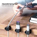 6 Pack Black Cable Clips for Desk Wires 4 | PricZone