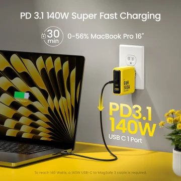 AOHI 140W 3 Port GaN USB C Fast Charger 2 | PricZone