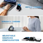 15W 3 in 1 Magnetic Travel Wireless Charger 5 | PricZone