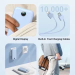 12000mAh Wall Plug Power Bank with Cables 6 | PricZone