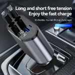 120W 4in1 Retractable Car Fast Charger 1 | PricZone 120W 4 in 1 Retractable Car Fast Charger 1 | PricZone
