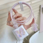 3D Pink Bow Charger Guard for iPhone iPad 2 | PricZone