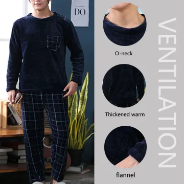 2-Piece Boys Coral Fleece Winter Pajama Set 2