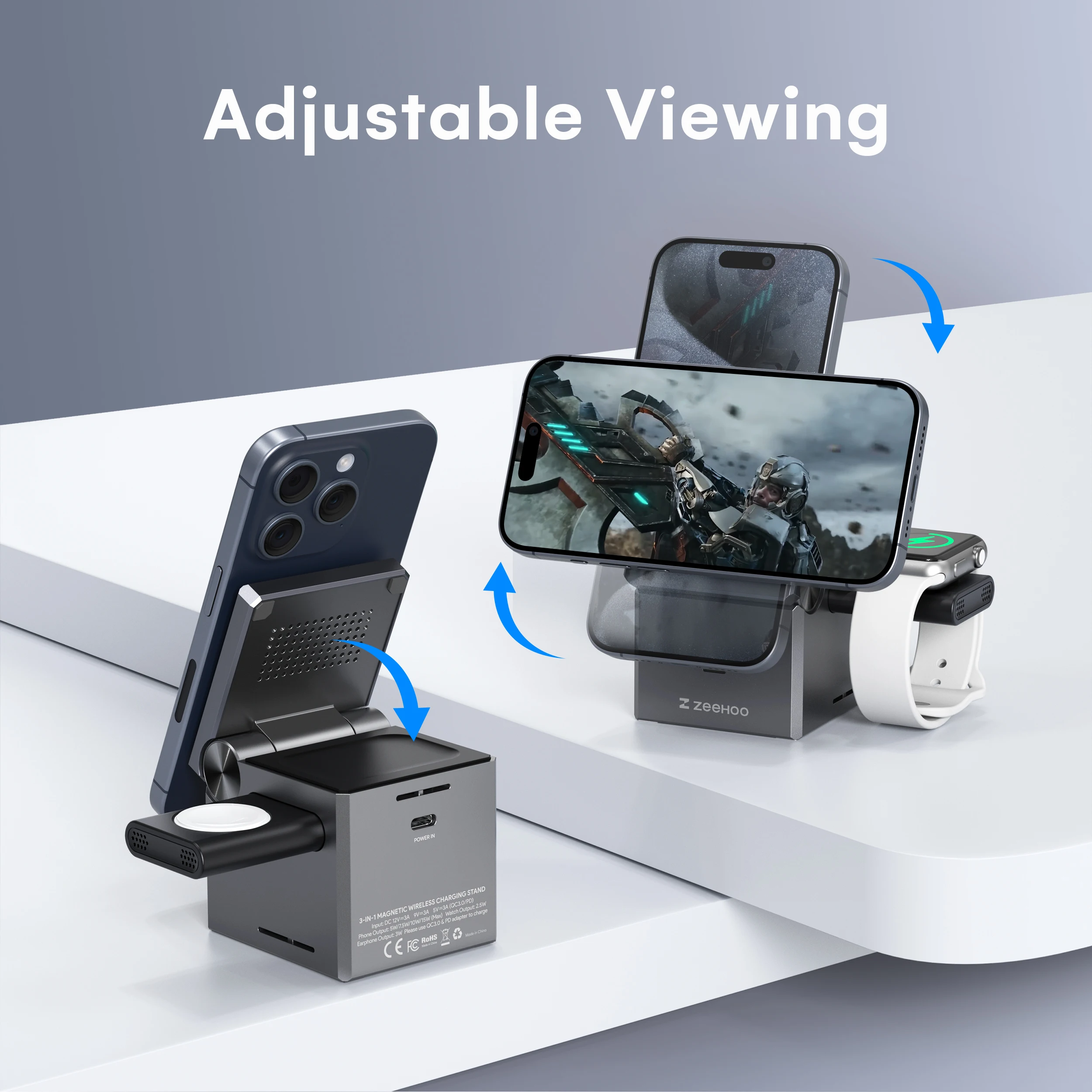 ZeeHoo 3in1 Wireless Charger for Apple 2 | PricZone ZeeHoo 3 in 1 Wireless Charger for Apple 2 | PricZone