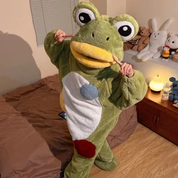 Frog Unicorn Kigurumi Onesie With Slippers 2