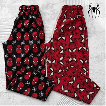 2026 Spider-Man Matching Family Pajama Pants Couples Sleepwear Adult Kids Superhero Red Black Lounge PJ Bottoms 1