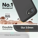 Black Shockproof Silicone iPhone 16e 17e Case 4 | PricZone Black Shockproof Silicone iPhone 16e 17e Case 4 | PricZone