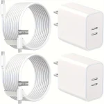 2 Pack 40W USBC Wall Charger with 10FT Cables 1 | PricZone 2 Pack 40W USB C Wall Charger with 10FT Cables 1 | PricZone